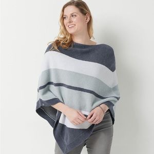 Barefoot Dreams Cozy Chic Ultra Light Ocean Breeze Poncho Shrug One Size